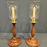 Antique Pair of Edwardian Candlesticks and Shades at Sturmans Antiques candlesticks for sale