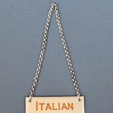 Antique Silver and Enamel Italian Red Wine Label by G & Co of Birmingham at Sturmans Antiques silver for sale
