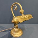 Antique Edwardian Gilt Brass Desk Lamp at Sturmans Antiques lamps for sale