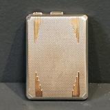 Antique Silver and 9ct Gold Match Case by Adie Brothers of Birmingham at Sturmans Antiques silver for sale