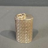 Antique Victorian Silver Vesta Canister by Solomon Blanckensee & Sons Ltd of Birmingham at Sturmans Antiques silver for sale