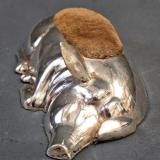Antique Rare Edwardian Silver Sleeping Pig Pin Cushion at Sturmans Antiques Silver for sale