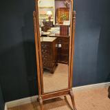 Antique Victorian Walnut Cheval Mirror at Sturmans Antiques mirror for sale