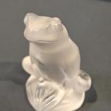 Lalique Opalescent Sitting Frog at Sturmans Antiques Lalique for sale