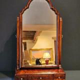Antique George II Burr Elm Toilet Mirror at Sturmans Antiques Mirror for sale