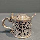 Antique Victorian Silver Mustard Pot by George Unite at Sturmans Antiques silver for sale