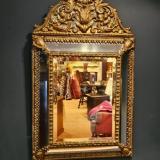 Antique  Victorian Brass Mounted Cushion Frame Mirror at Sturmans Antiques Mirror for sale