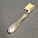 Antique Edwardian Silver Moustache Brush at Sturmans Antiques silver for sale