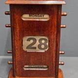 Antique Edwardian Walnut Perpetual Calendar at Sturmans Antiques calendar for sale