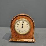 Antique Edwardian Oak Mantel Clock by Sewell of Berkeley Square, London at Sturmans Antiques clock for sale