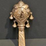 Antique George V Silver Rattle and Soother at Sturmans Antiques silver for sale