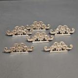 Antique Set of Six Edwardian Silver Menu Holders by Grey & Co of London at Sturmans Antiques silver for sale 