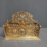 Antique Victorian Cast Brass Letter Rack at Sturmans Antiques metalware for sale