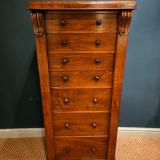 Antique Mid Victorian Walnut Secretarie Wellington Chest at Sturmans Antiques Furniture for sale 