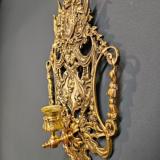 Antique Victorian Brass Wall Sconces at Sturmans Antiques metalware for sale 