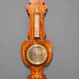 Antique Edwardian Sheraton Inlaid Banjo Barometer at Sturmans Antiques barometer for sale