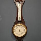 Antique Carved Mahogany Banjo Barometer at Sturmans Antiques barometer for sale