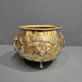 Antique Victorian Embossed Brass Planter at Sturmans Antiques planter for sale