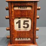Antique Victorian Oak Perpetual Desk Calendar at Sturmans Antiques calendar for sale