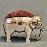 Antique Silver Elephant Pin Cushion by Adie & Lovekin of Birmingham at Sturmans Antiques silver for sale