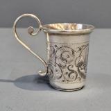 Antique Victorian Russian Silver and Niello Vodka Measure at Sturmans Antiques silver for sale