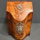 Antique Superb George III Mahogany Knife Box with Solid Silver Fittings at Sturmans Antiques boxes for sale
