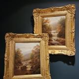 Antique Pair of Oils by William Mellor at Sturmans Antiques paintings for sale
