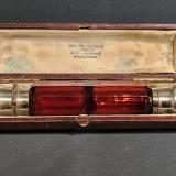 Antique Victorian Cut Ruby Double Ended Scent and Salts Bottle at Sturmans Antiques glassware for sale