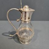 Antique Silver and Crystal Noggin by Jesse Earls  of London at Sturmans Antiques silver for sale