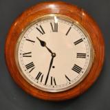 Antique Edwardian Walnut English Dial Clock at Sturmans Antiques clocks for sale