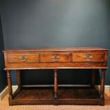 Antique Superb Small Proportioned George II Oak Open Pot Board Dresser at Sturmans Antiques Furniture for sale 