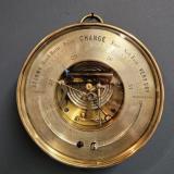 Antique Large Marine Barometer with Twin Thermometers at Sturmans Antiques barometer for sale