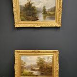 Antique Matching Pair of Oil on Canvas Paintings by William Mellor at Sturmans Antiques paintings for sale