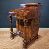 Antique Superb Quality Victorian Burr Walnut Davenport at Sturmans Antiques Furniture for sale 
