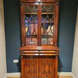 Antique Superb Quality Early Victorian Mahogany Bookcase on Cabinet at Sturmans Antiques furniture for sale
