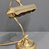 Antique Edwardian Brass Adjustable Desk Lamp at Sturmans Antiques lighting for sale