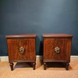 Antique Pair of William IV Mahogany Bedside Chests at Sturmans Antiques furniture for sale