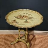 Antique Edwardian Green Chinoiserie Tripod Table at Sturmans Antiques furniture for sale