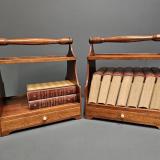 Antique Matching Pair of Regency Mahogany Book Carriers at Sturmans Antiques furniture for sale