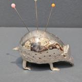 Antique Large Silver Hedgehog Pin Cushion at Sturmans Antiques silver for sale