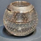 Antique Silver Rimmed Crystal Match Striker at Sturmans Antiques silver for sale 