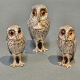 Antique Rare Silver Owl Cruet at Sturmans Antiques silver for sale