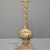 Antique Victorian Brass Wheat Sheath Door Stop at Sturmans Antiques metalware for sale