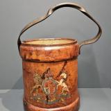 Antique Leather Cordite Bucket at Sturmans Antiques 