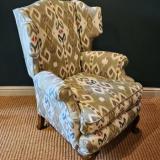 Antique Late Victorian Wing Back Arm Chair at Sturmans Antiques furniture for sale