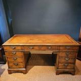 Antique Quality Victorian Walnut Pedestal Desk at Sturmans Antiques furniture for sale
