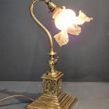 Antique Late Victorian Solid Brass Adjustable Reading Lamp at Sturmans Antiques lighting for sale