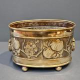 Antique Arts and Crafts Brass Planter at Sturmans Antiques metalware for sale