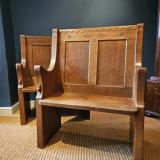 Pair of Thompsons of Kilburn Mouseman Settles at Sturmans Antiques mouseman for sale