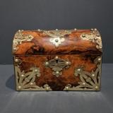 Antique Victorian Brass Trimmed Walnut Stationery Box at Sturmans Antiques box for sale